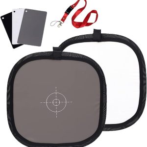 Small Grey White Balance Card 18% and Grey Reference Reflector Board with Carrying Bag Photography Card Custom Calibration Camera Checker Video, DSLR and Film