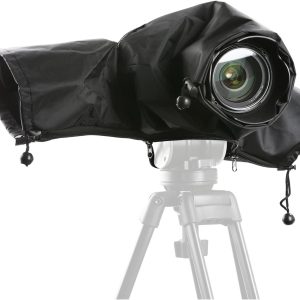 Waterproof Nylon Camera Rain Cover with Enclosed Hand Sleeves Compatible with Canon EOS, Nikon, Sony, Olympus, Pentax and Panasonic DSLR Cameras