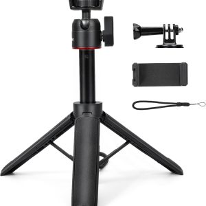 Extendable Mini Tripod,8-23.6inch Height Adjustable 360 Rotation Ball Head Handheld Vlog Small Camera Tripod
