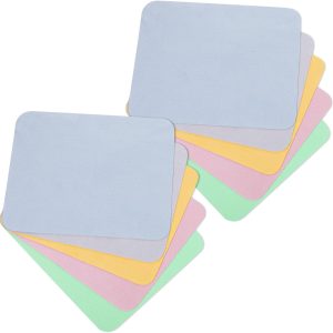 Suede Eye Glass Clean Cloths, 10 Pack Microfiber Suede Cleaning Cloths for Mobile Phone Screens, Glasses, Sunglasses, Cameras, Laptops, LCD Screens, All Delicate Surface (7" x 6")