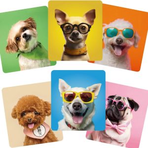 Microfiber Glasses Cleaning Cloths Cute Design (6"x7") – Multicolor Eyeglass & Lens Cleaner Cloth for Glasses, Sunglasses, Camera,Lenses, Phone,Screens & Delicate Surfaces